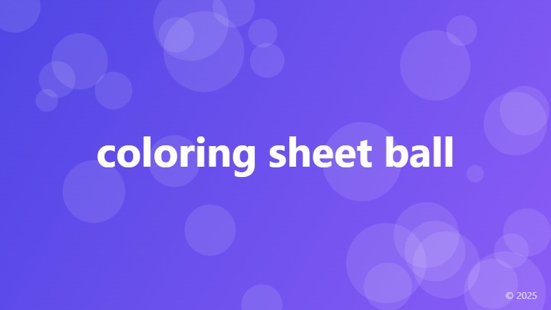 coloring sheet ball