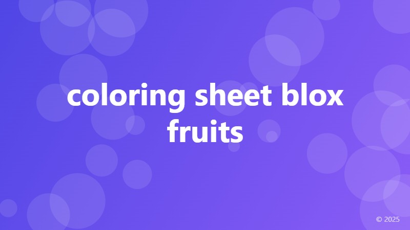 coloring sheet blox fruits