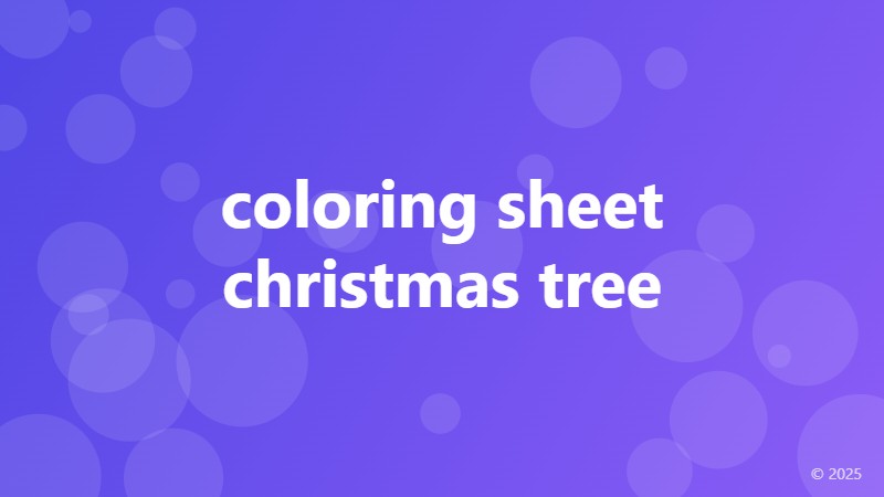 coloring sheet christmas tree
