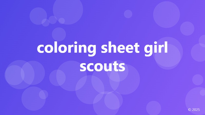 coloring sheet girl scouts