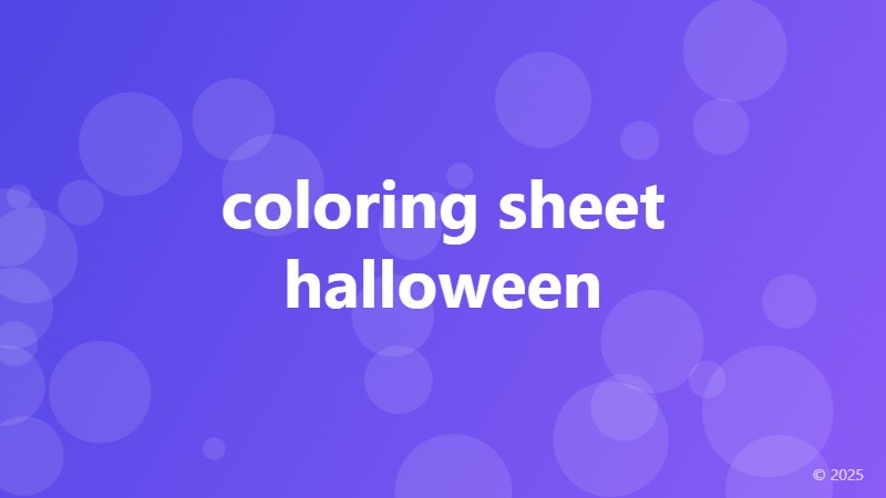 coloring sheet halloween