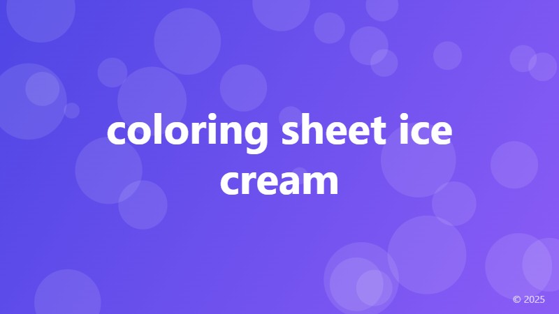 coloring sheet ice cream