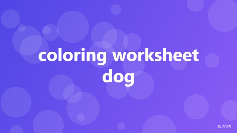 coloring worksheet dog