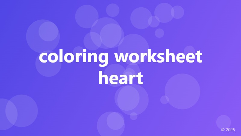 coloring worksheet heart