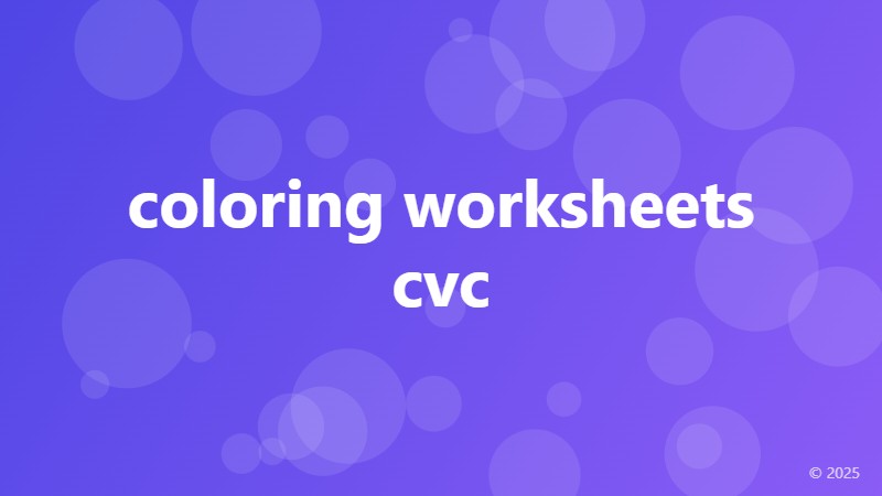 coloring worksheets cvc