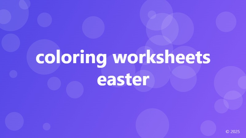 coloring worksheets easter