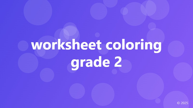 worksheet coloring grade 2