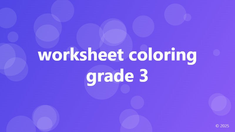 worksheet coloring grade 3
