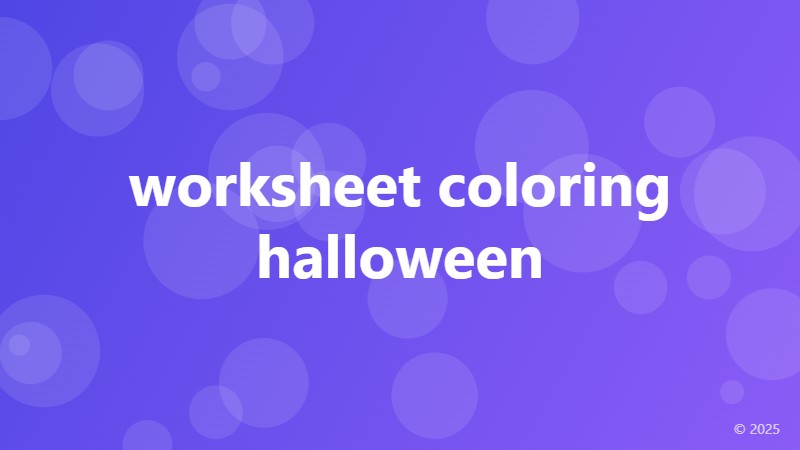 worksheet coloring halloween